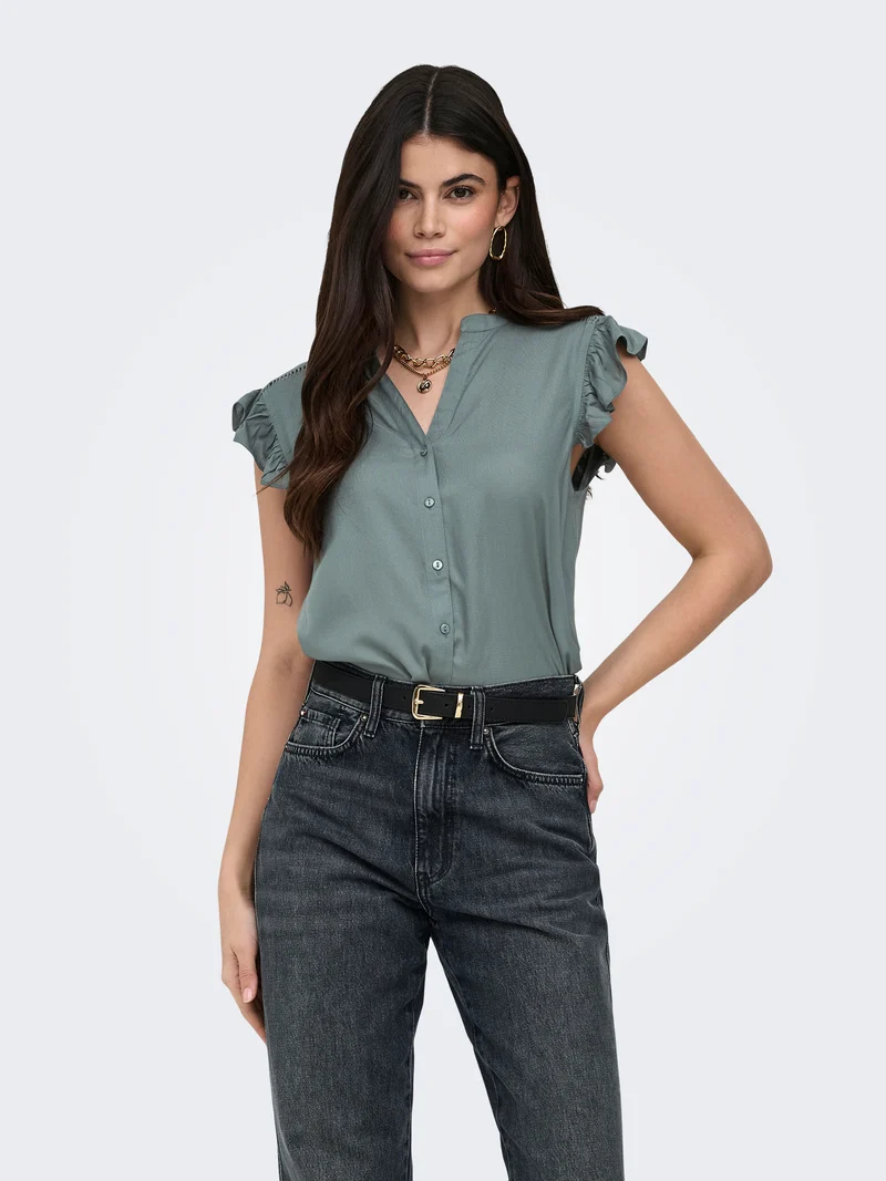 ONLROSELLA LIFE CAPSLEEVE SHIRT WVN NOOS