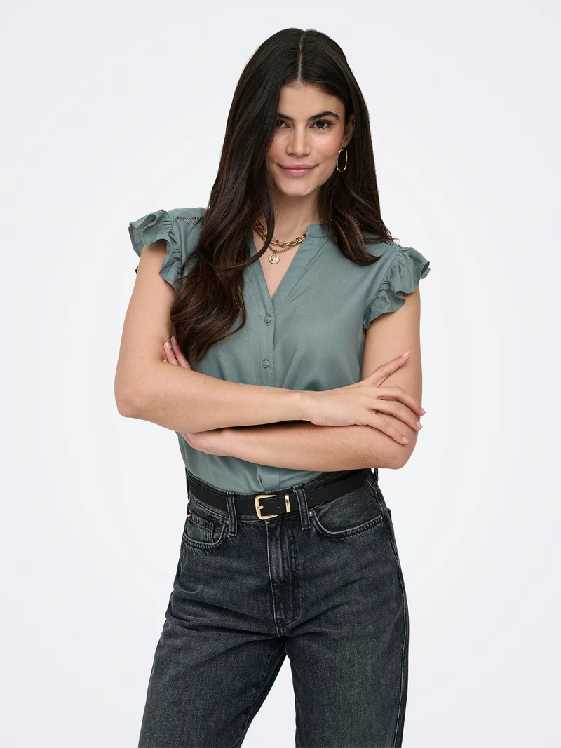 ONLROSELLA LIFE CAPSLEEVE SHIRT WVN NOOS