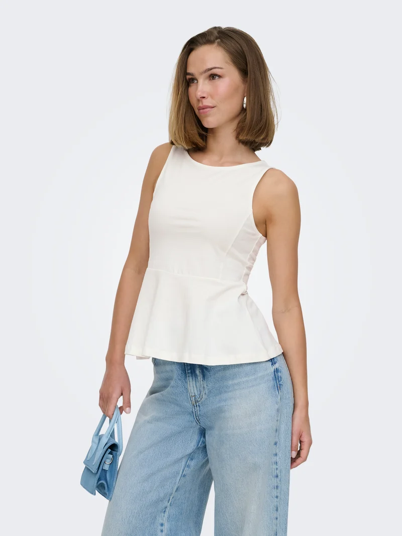ONLKISS S/L PEPLUM TOP JRS