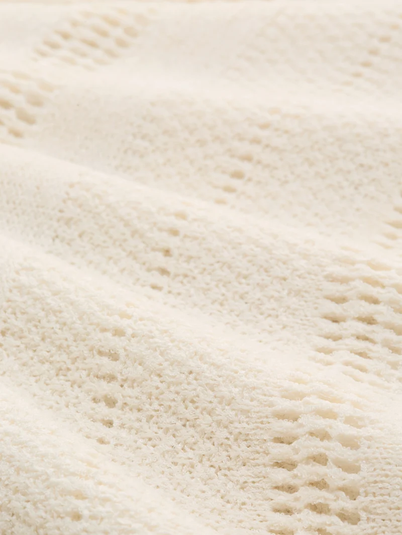 Relaxed Fit Strickpullover mit Lochmuster