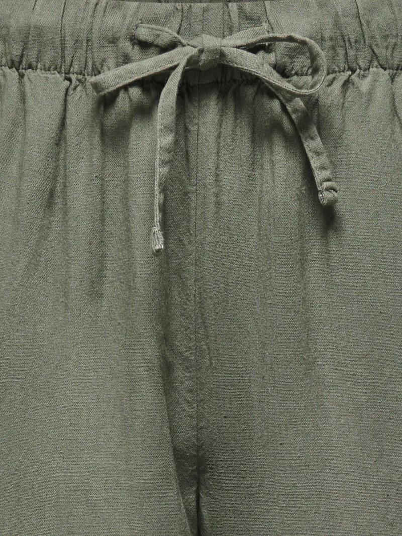 ONLGOA MW LINEN BL PULL-UP PANT CC PNT