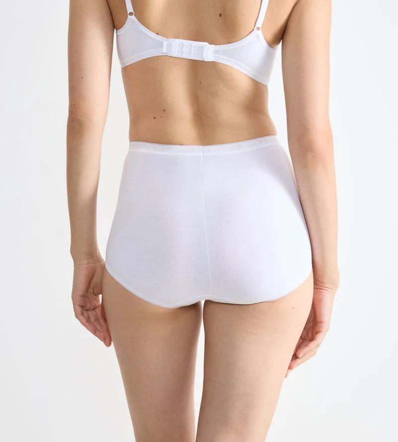 Sloggi - Basic Plus High Waist Slip 2er-Pack Weiß