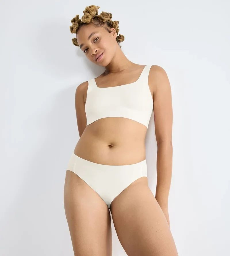 Sloggi - Zero Feel High Leg Brief Seide Weiß