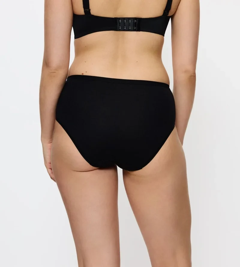 Triumph - Sense Of Cotton Midi-Slip Schwarz
