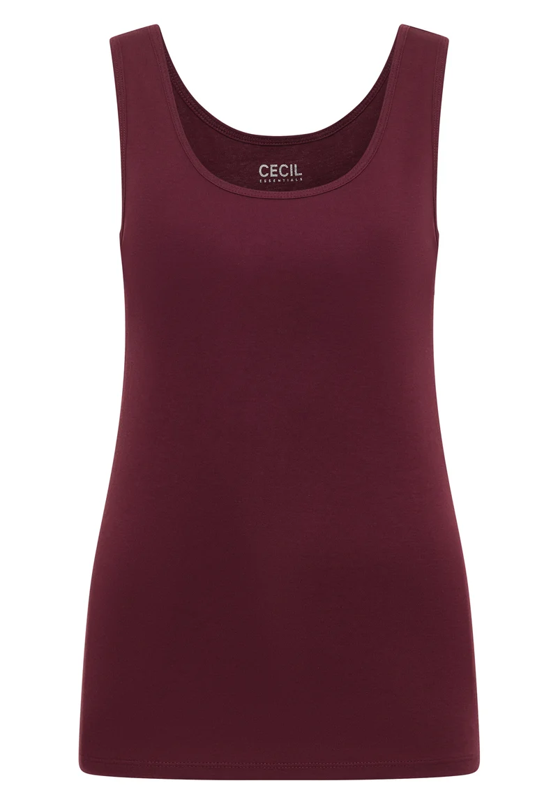 Basic Top mit Rundhals aus Baumwolle