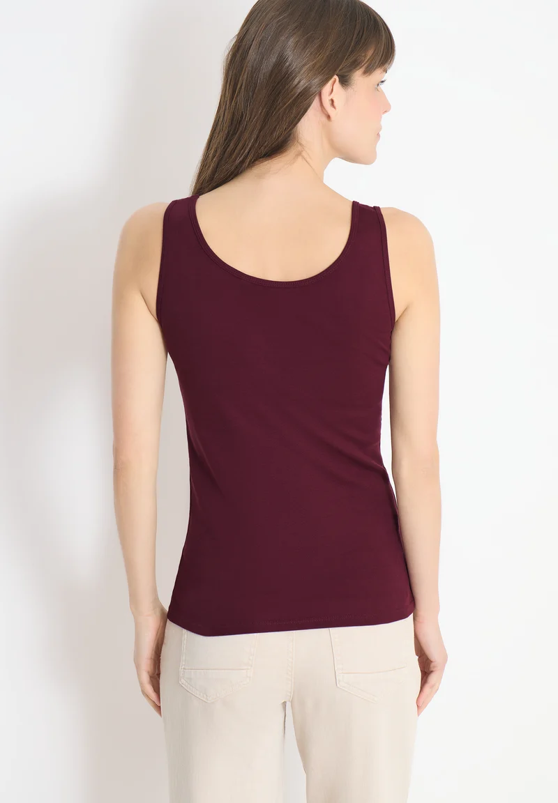 Basic Top mit Rundhals aus Baumwolle