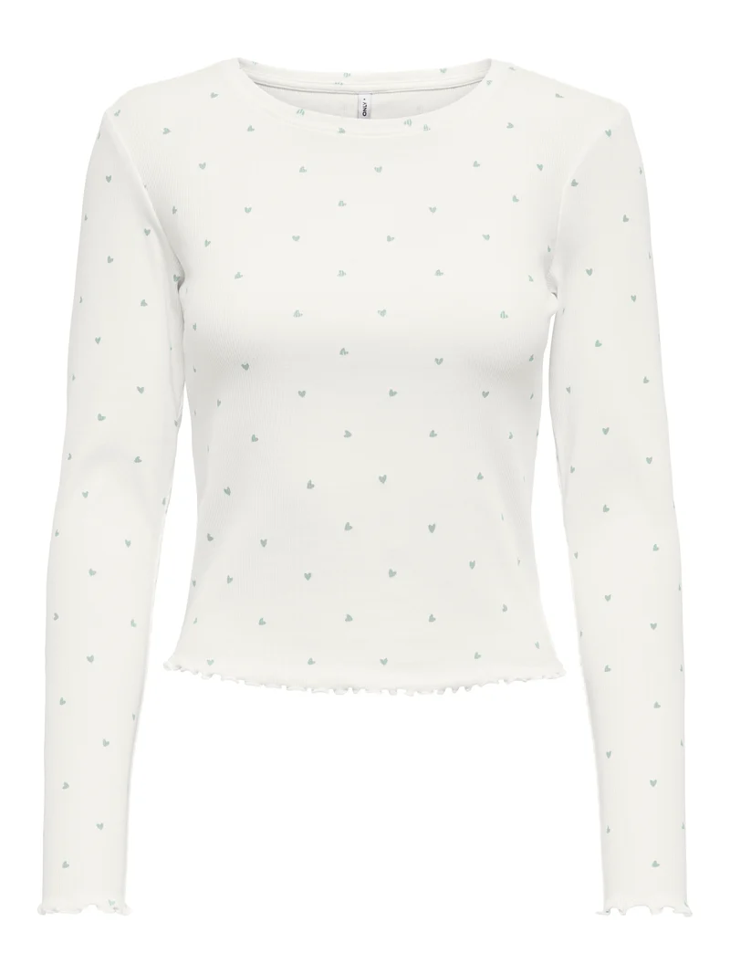 ONLFENJA L/S CROPPED AOP TOP CS JRS