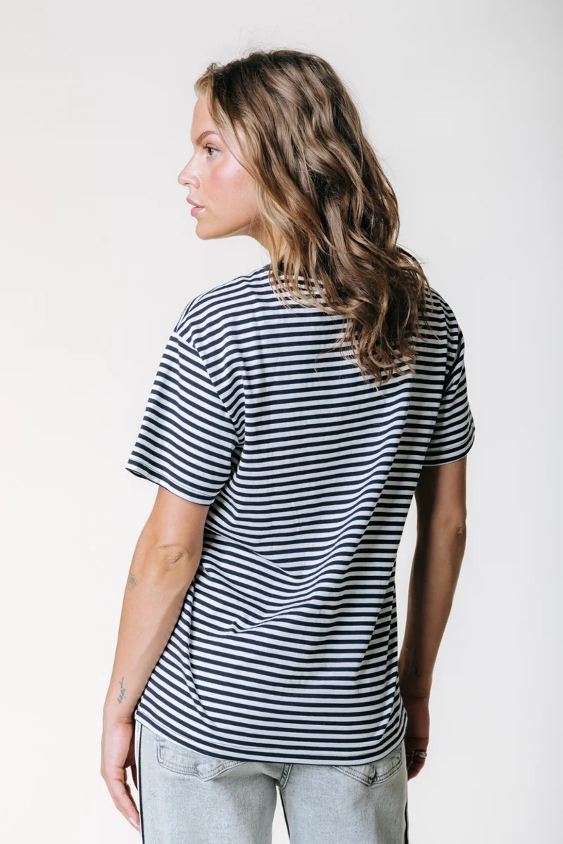 Striped Logo Loosefit Tee