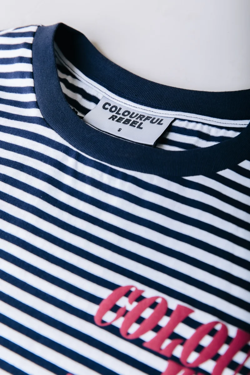 Striped Logo Loosefit Tee