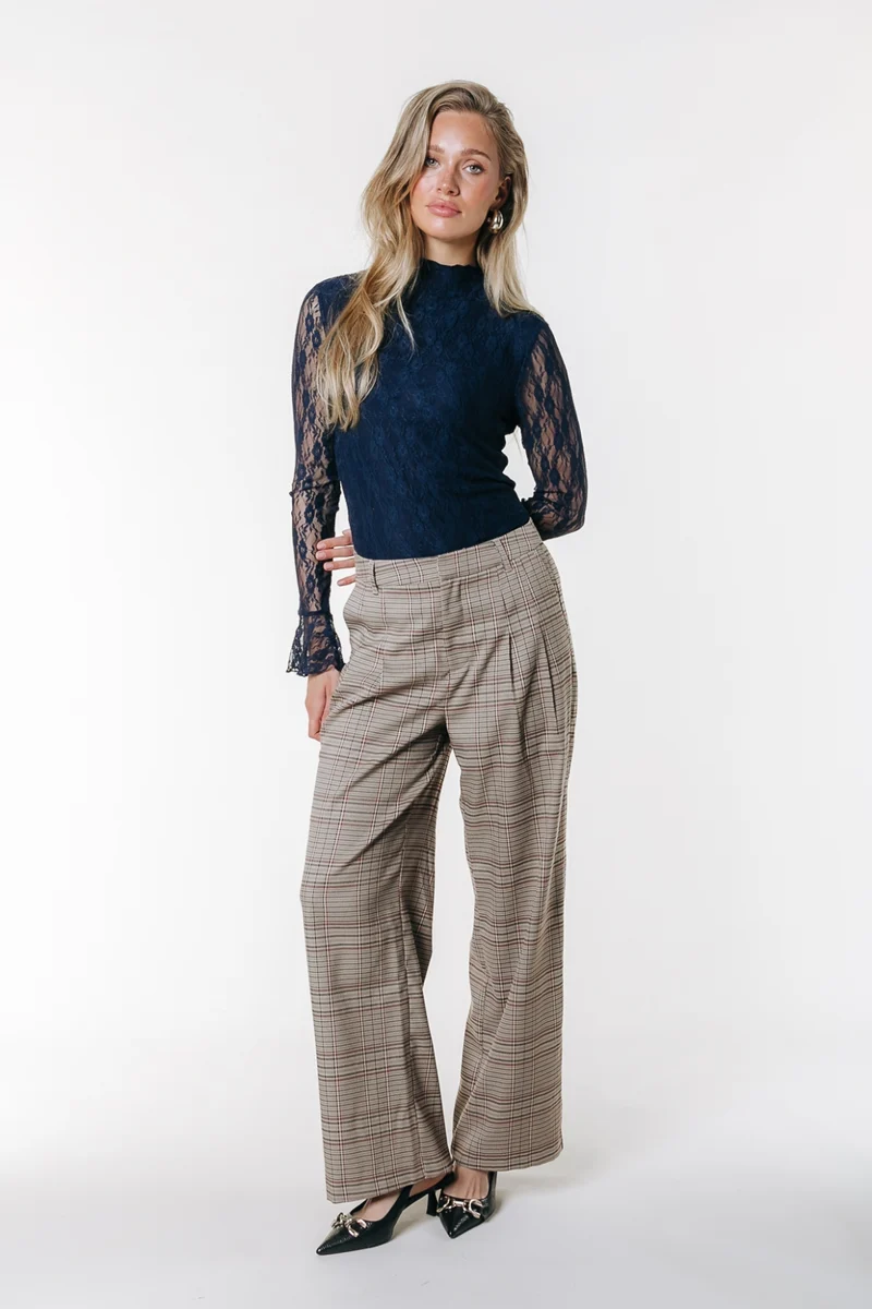 Nena Lace High Neck Top