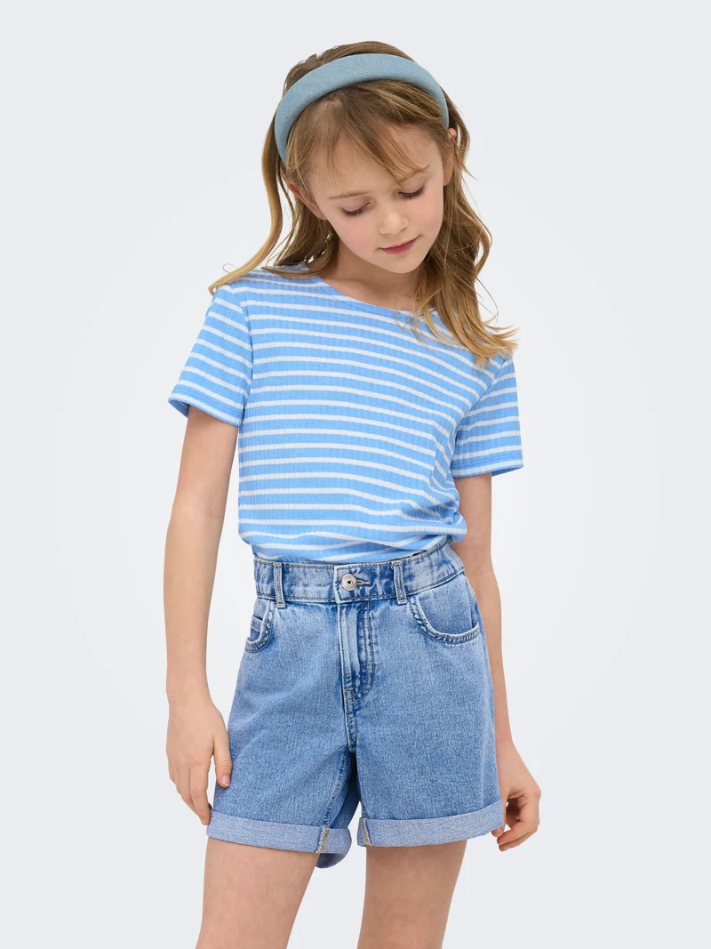 KOGNELLA STRIPED S/S O-NECK TOP JRS NOOS