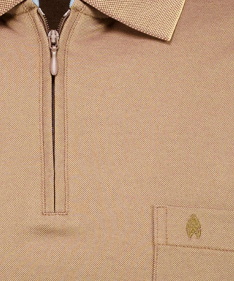 Softknit-Poloshirt mit Zip
