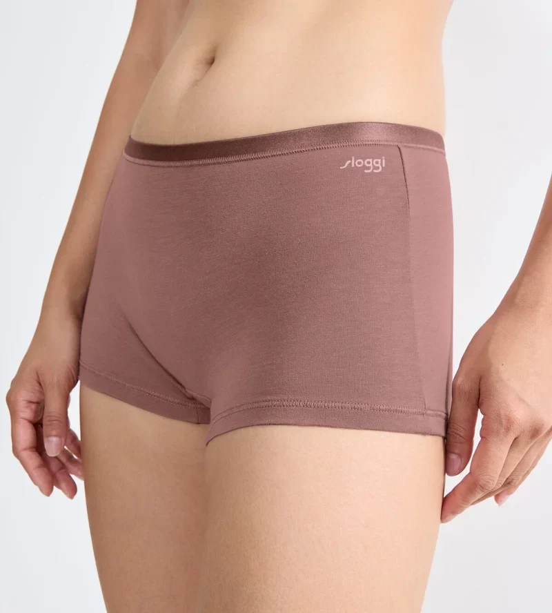 Sloggi - Go Daily Baumwollshorts, 3er-Pack, Kakao
