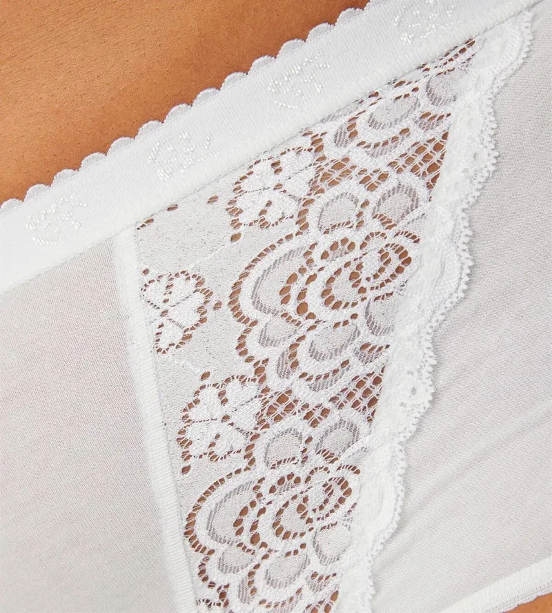 Sloggi – Schicke High-Waist-Slips, 4er-Pack, Weiß