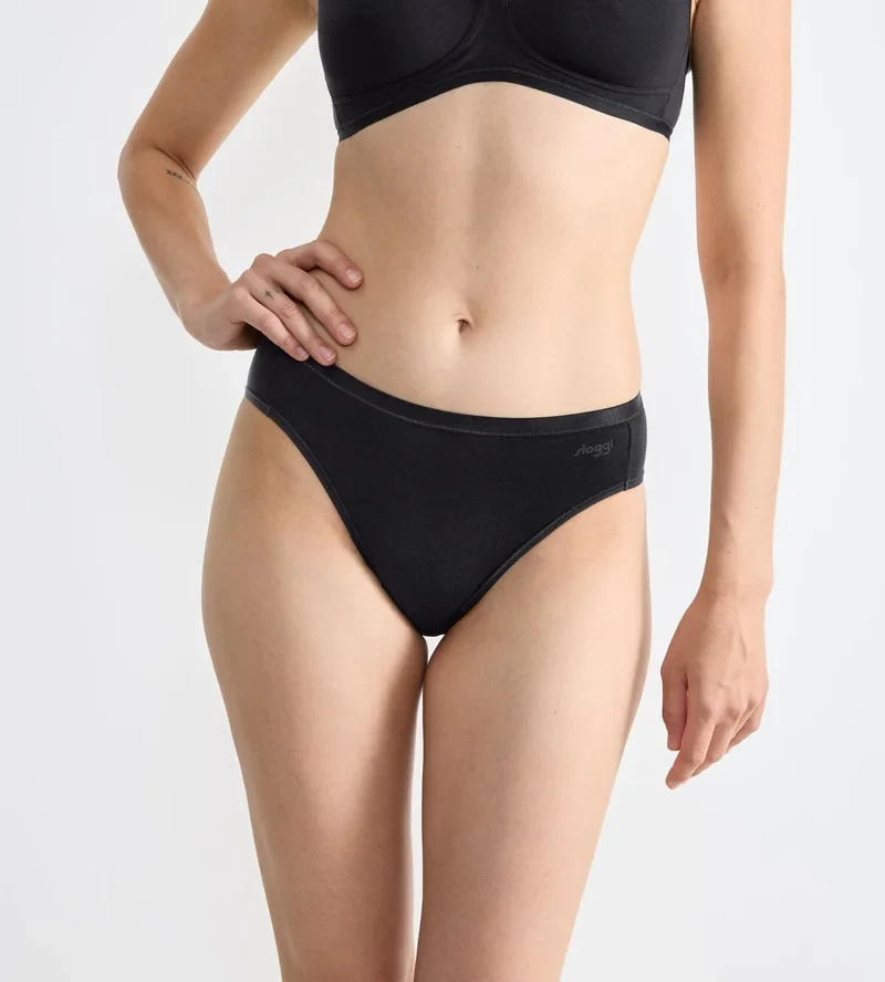 Sloggi - Go Daily Baumwollslips, 3er-Pack, Schwarz