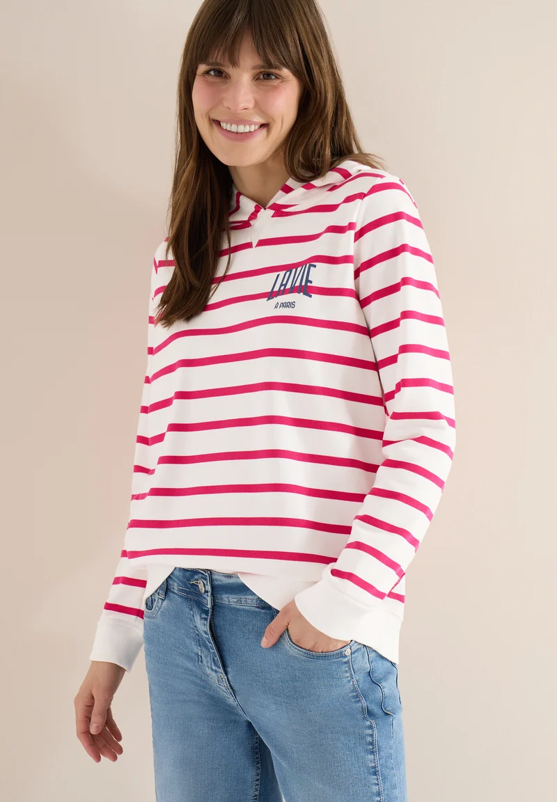 Sweatshirt mit Kapuze und Chestprint
