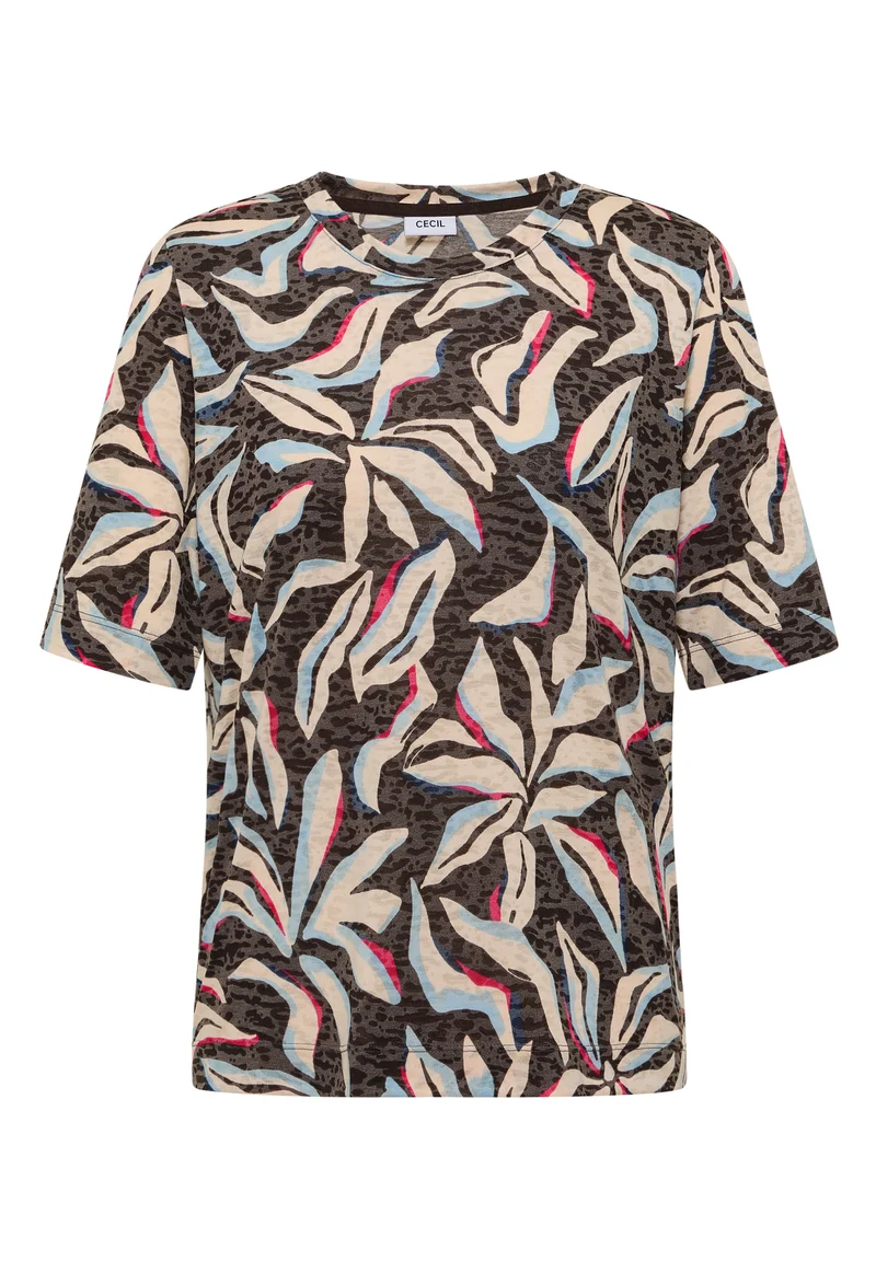 Kurzarm T-Shirt im Ausbrenner-Look