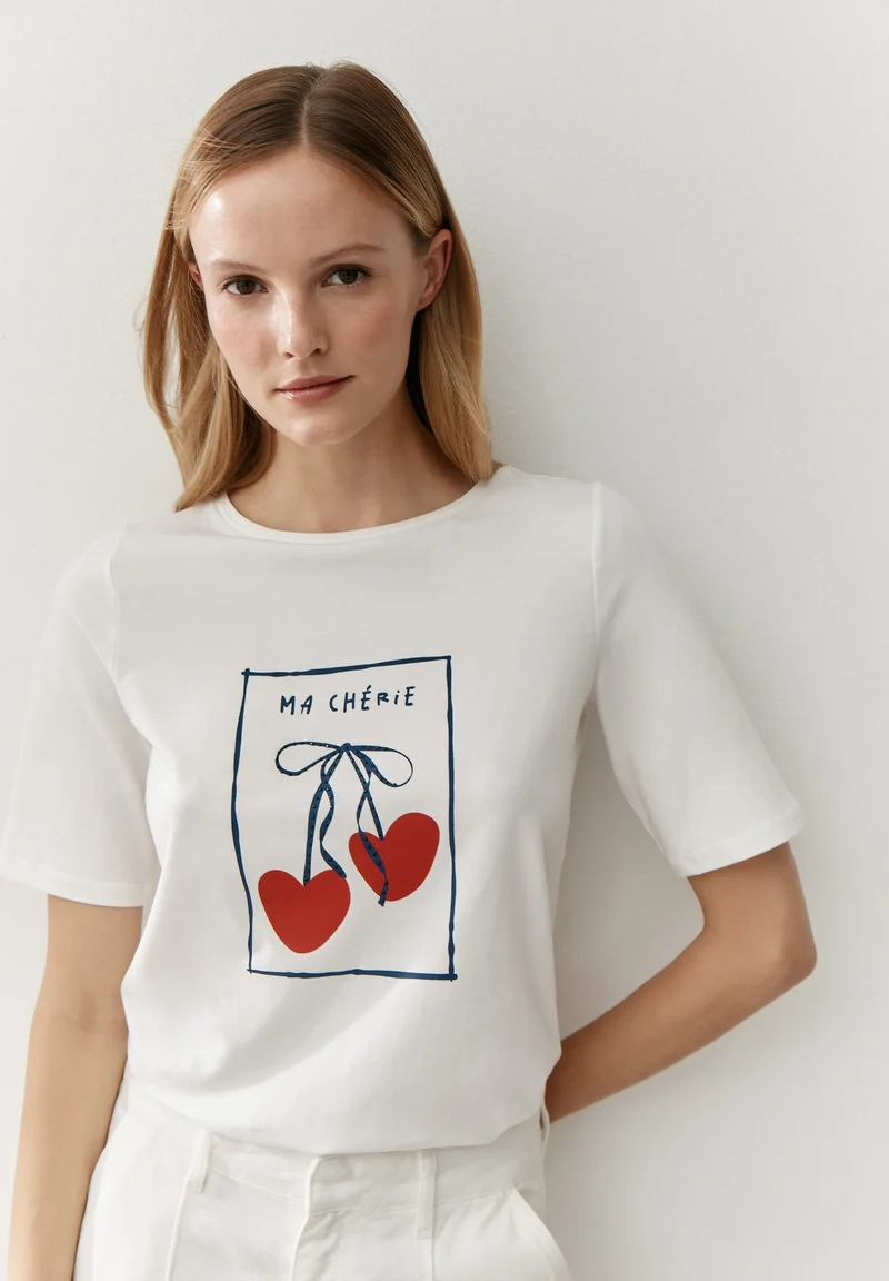 T-Shirt mit Kirschen-Print