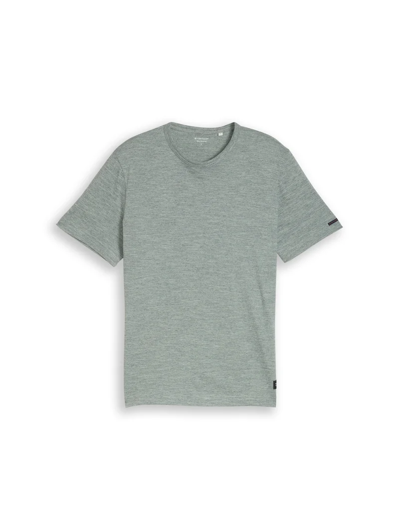 T-Shirt in Melange-Optik
