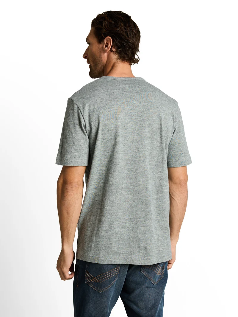 T-Shirt in Melange-Optik