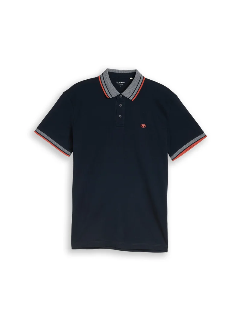 Piqué Poloshirt mit Logo-Print