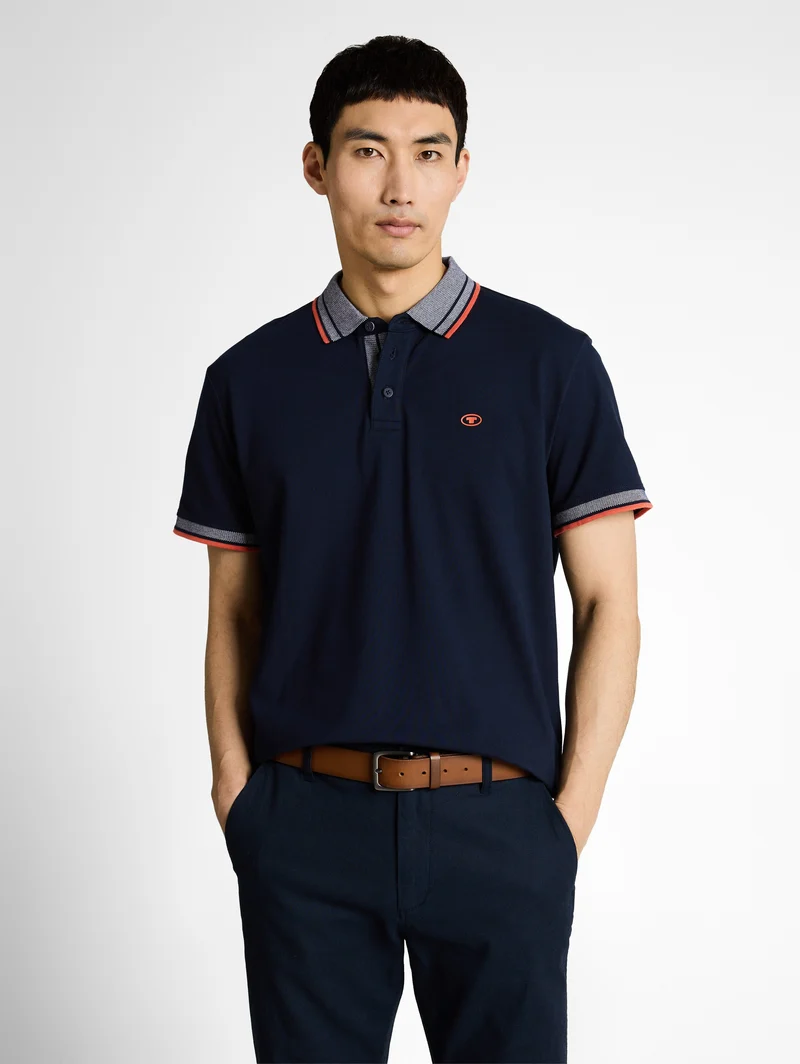 Piqué Poloshirt mit Logo-Print