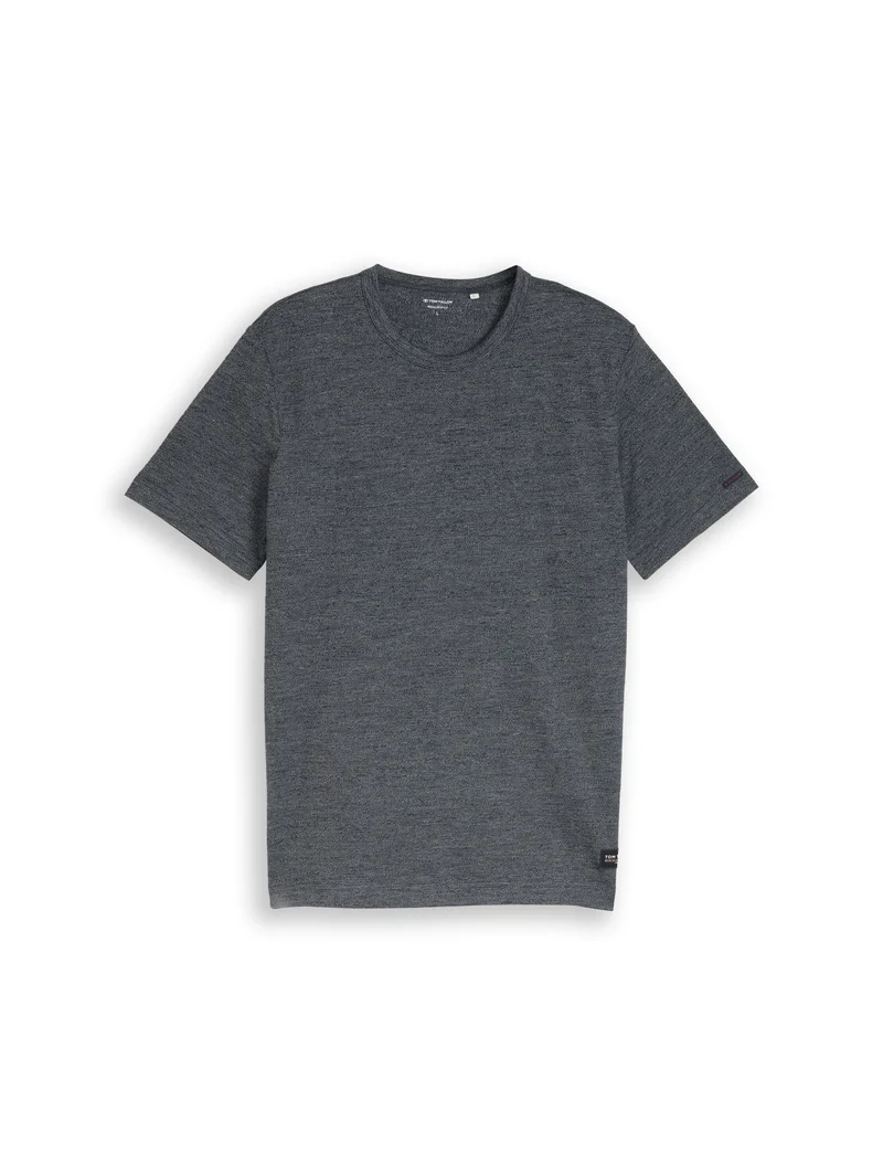 T-Shirt in Melange-Optik