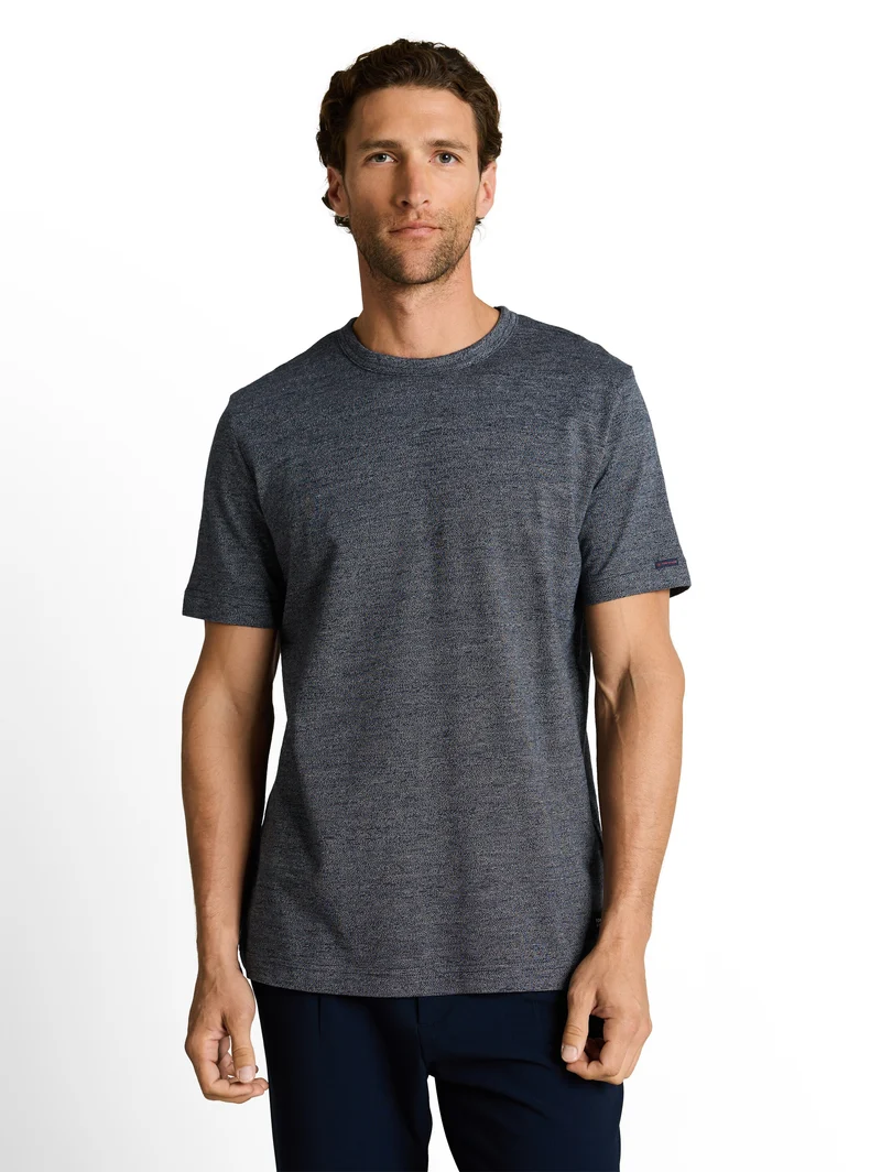 T-Shirt in Melange-Optik