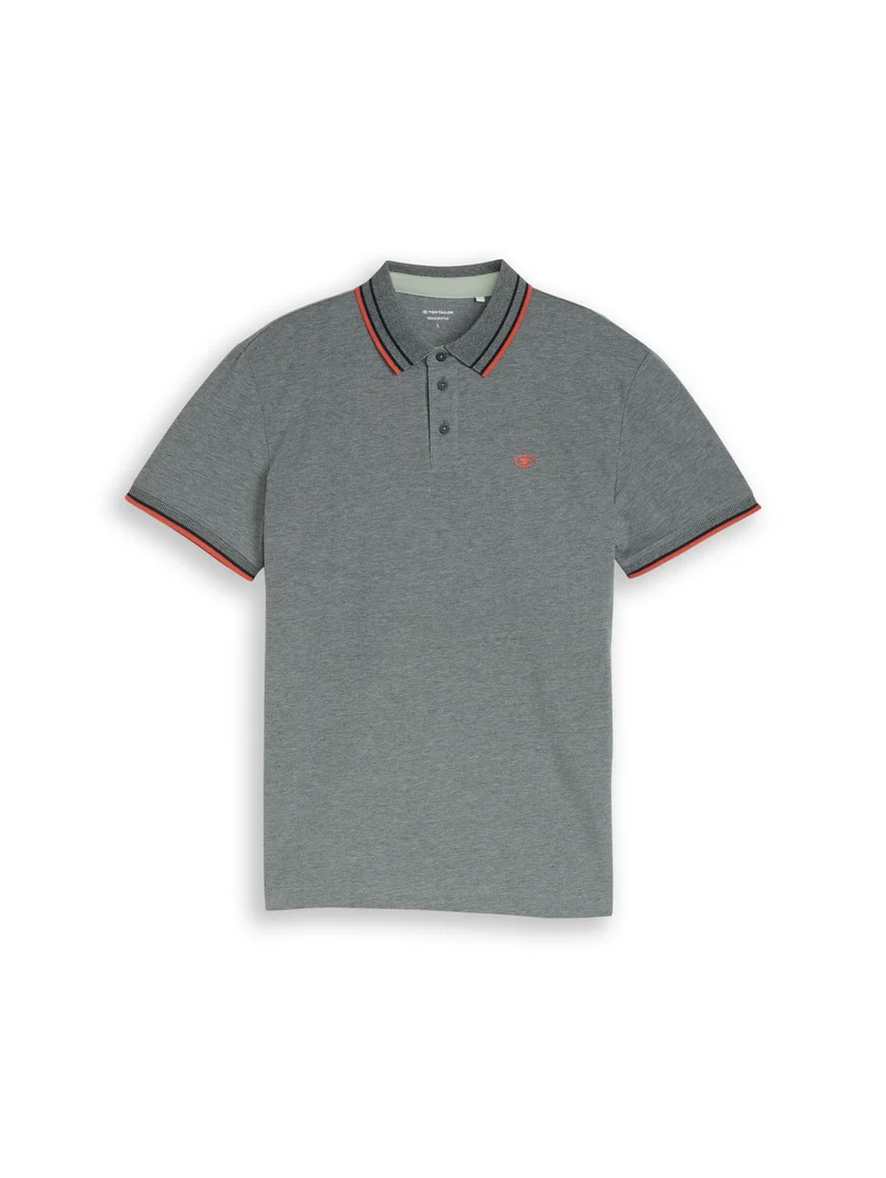 Piqué Poloshirt mit Logo-Print
