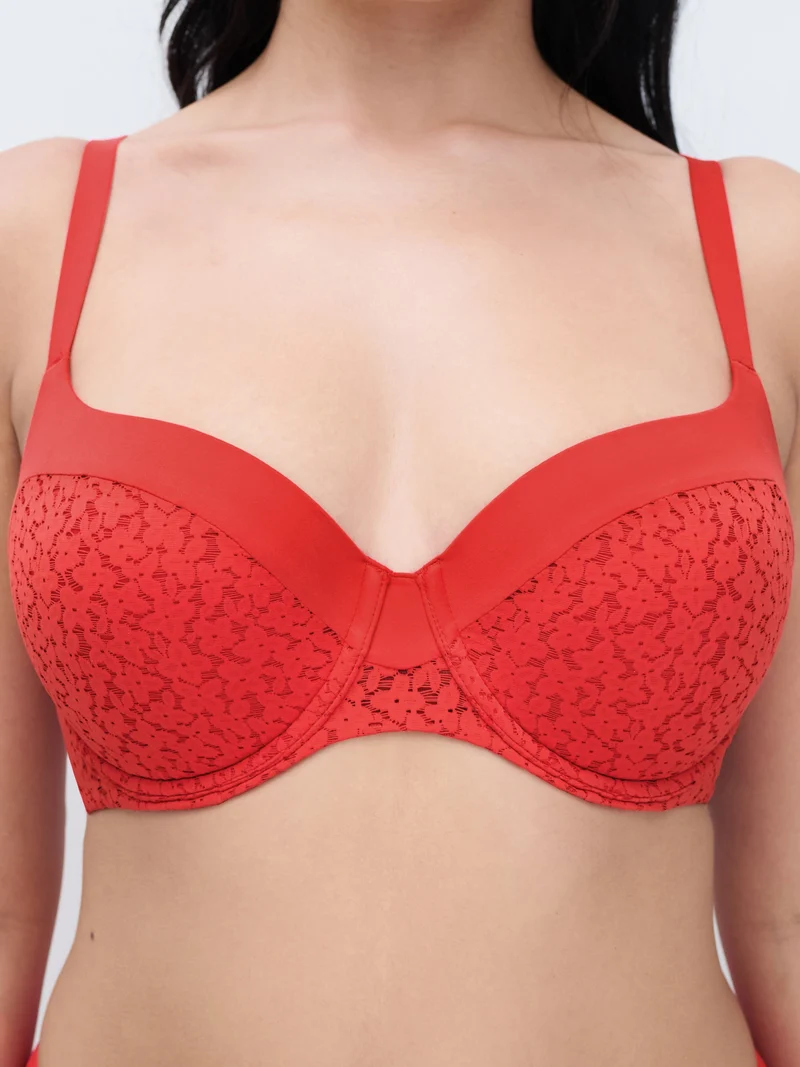 Chantelle EasyFeel – Norah Bügel-BH in Mohnrot