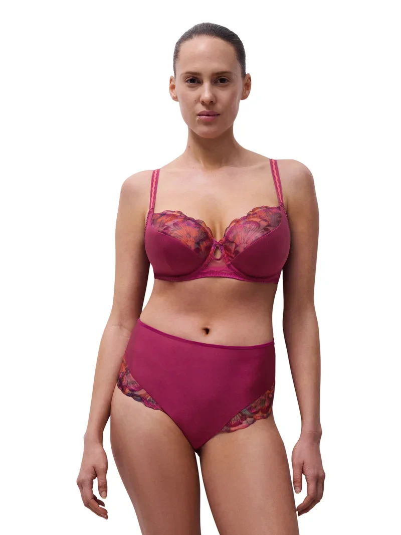 Chantelle - Lily High-Waist Full Brief Dark Fushia Multico