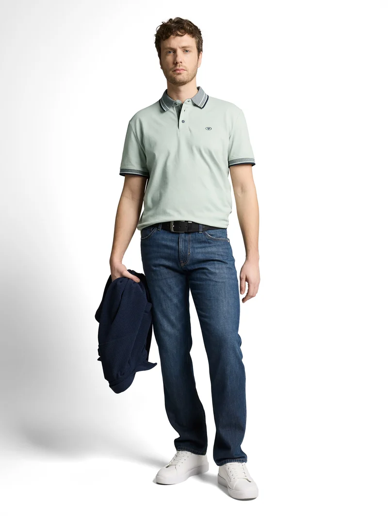Piqué Poloshirt mit Logo-Print