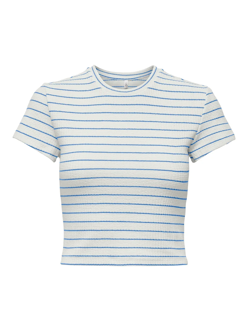 ONLANITS S/S O-NECK CROPPED TOP JRS