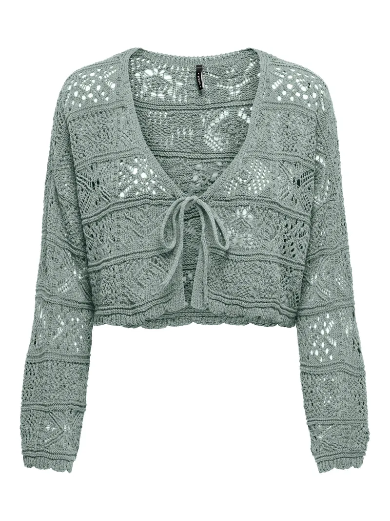 ONLBEACH 7/8 TIE CARDIGAN KNT NOOS