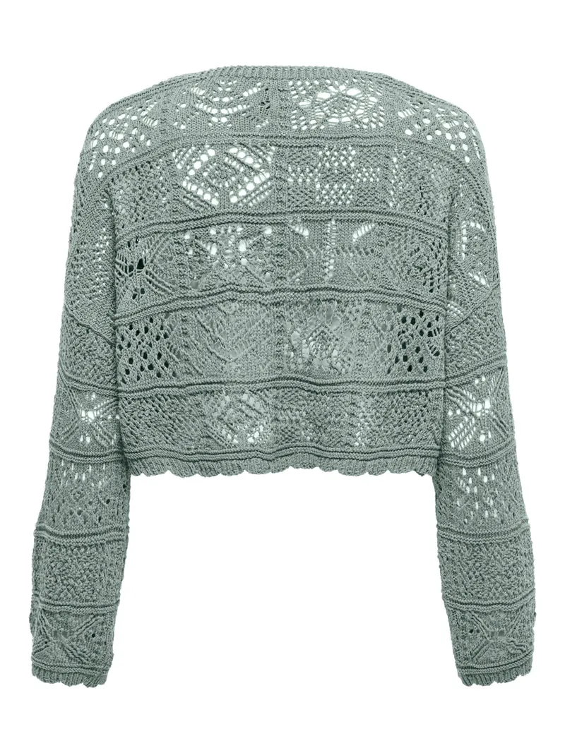 ONLBEACH 7/8 TIE CARDIGAN KNT NOOS