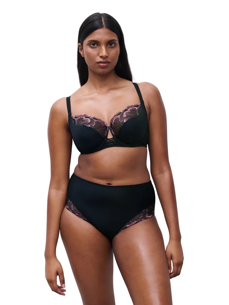 Chantelle - Lily High-Waist Full Brief Romantisches Schwarz