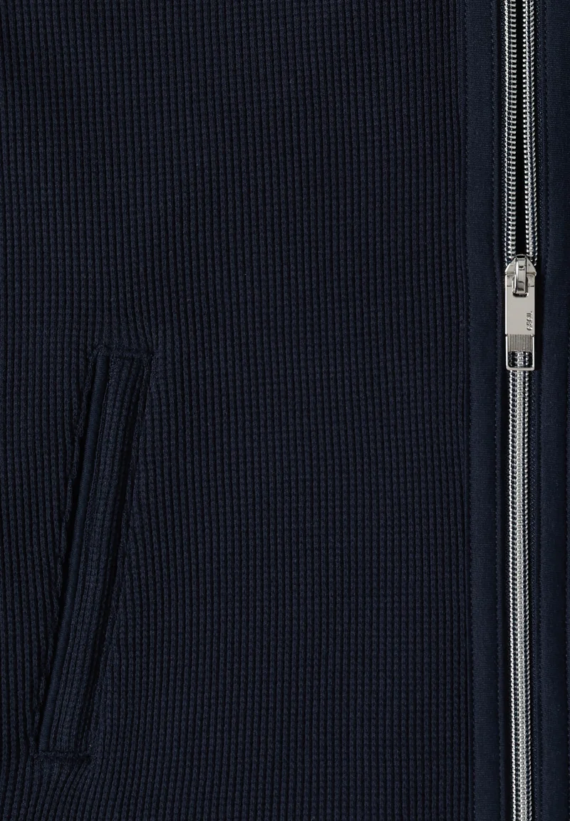 Langarm Jacke mit Kapuze und Taschen