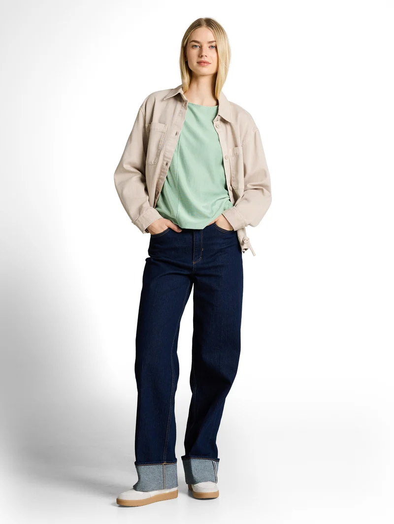 Loose Fit T-Shirt mit Streifenmuster