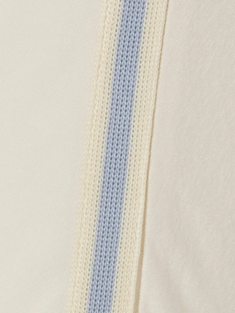 Bluse V-Ausschnitt ohne Arm Materialmix
