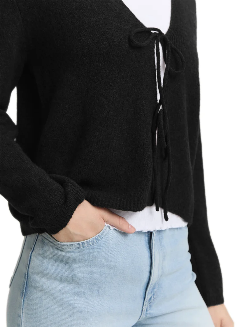 Cardigan mit Schleifen-Details