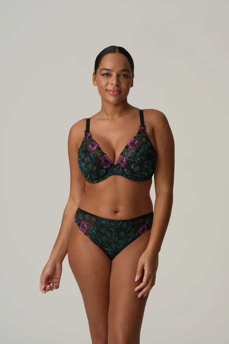 Primadonna - San Angel Halb gepolsterter Plunge-BH Pfauenfeder