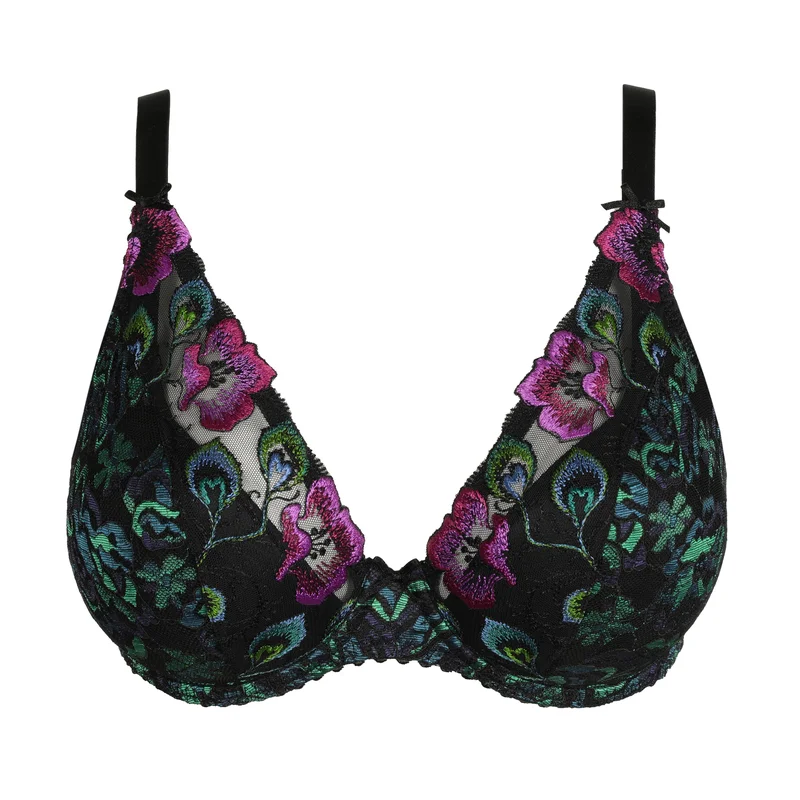 Primadonna - San Angel Halb gepolsterter Plunge-BH Pfauenfeder