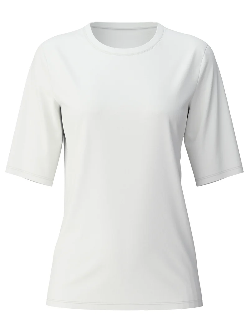 DAMEN Shirt kurzarm, star white