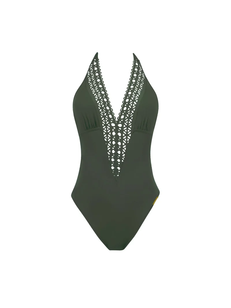 Lise Charmel Bademode – Ajourage Couture Neckholder-Badeanzug mit tiefem Rücken- und Vorderteil Eclat Aventure