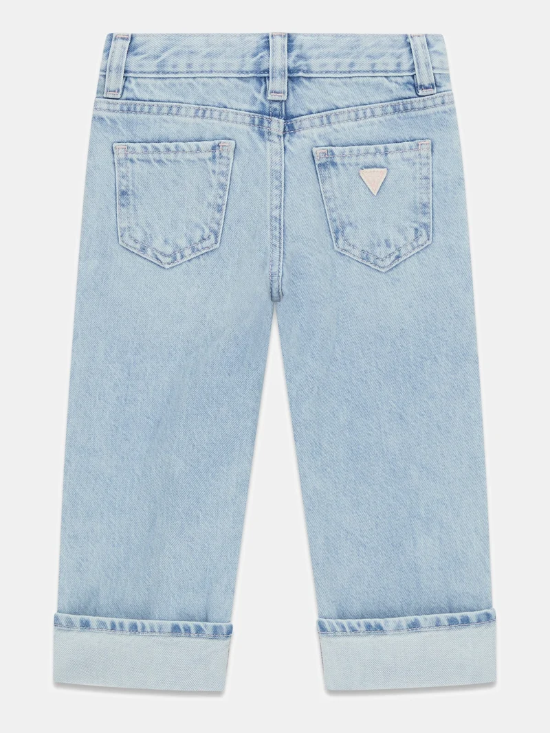 PALAZZO RGD DNM PANTS W/EMBROI
