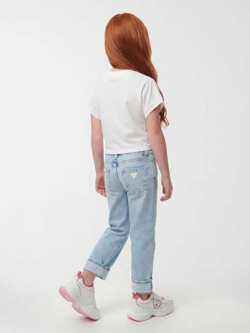 PALAZZO RGD DNM PANTS W/EMBROI