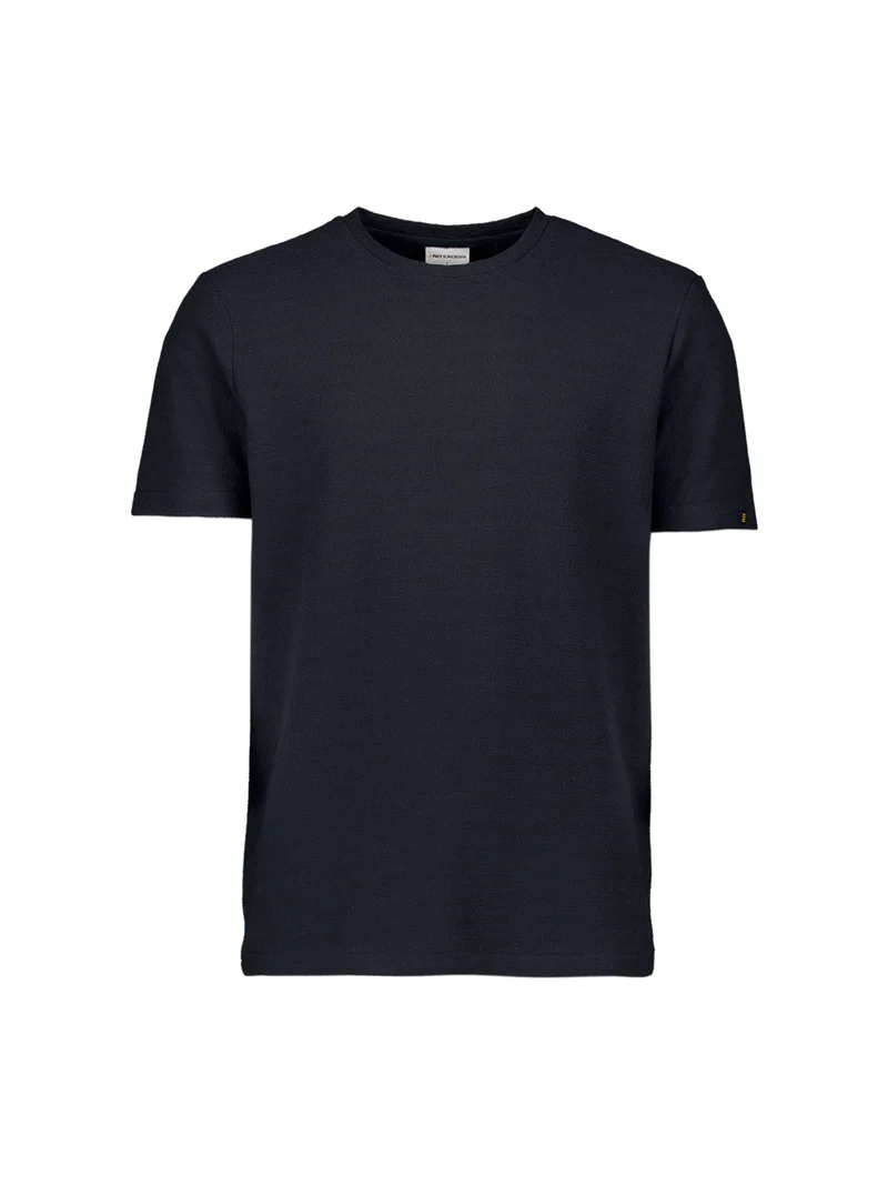 T-Shirt Crewneck Solid Jacquard