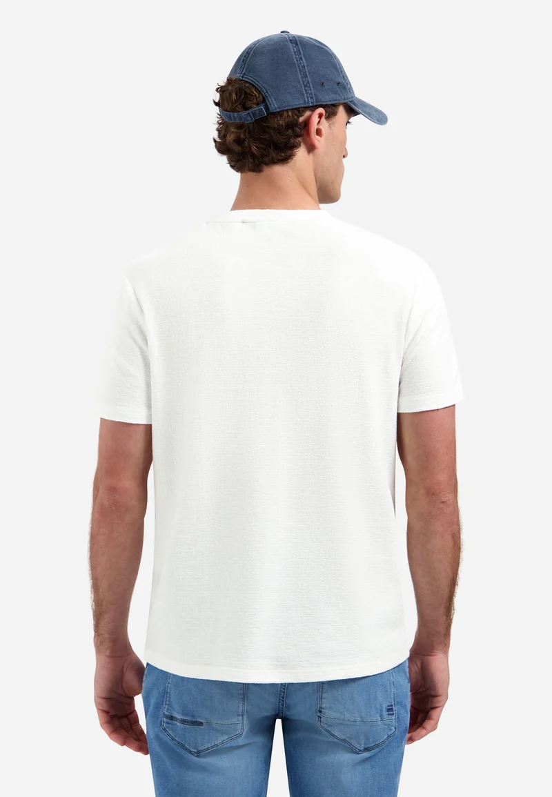 T-Shirt Crewneck Solid Jacquard