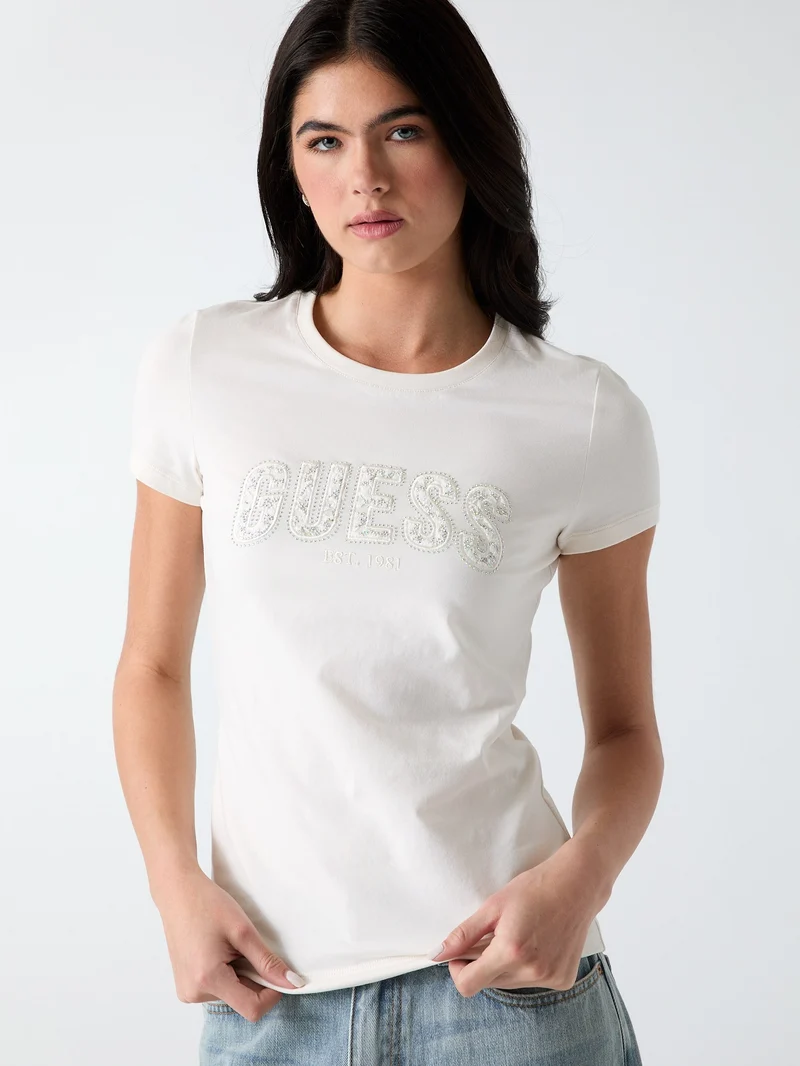 CN SS LOGO LACE TEE