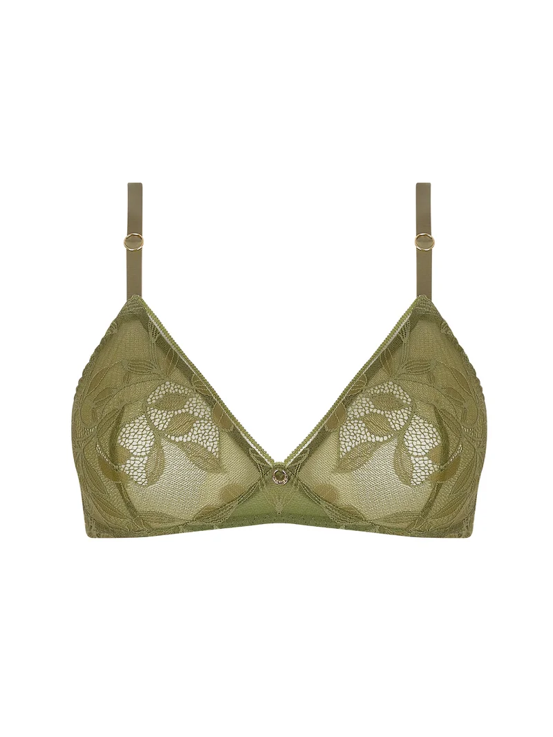 Antigel von Lise Charmel – Dentelle Rebelle Wireless Triangle Bra Vert Mousse